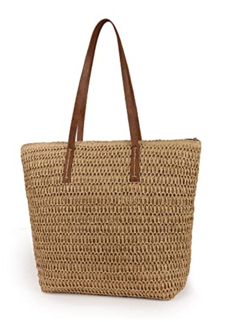 Handwoven Straw Shoulder Bag Woven Tote Beach Purse Large Summer